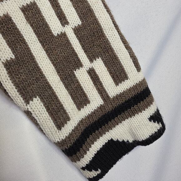 Giorgio SzSm Italy Made Southwestern WoolBlend LongKnit Cardigan Buttons Pockets - Picture 14 of 16